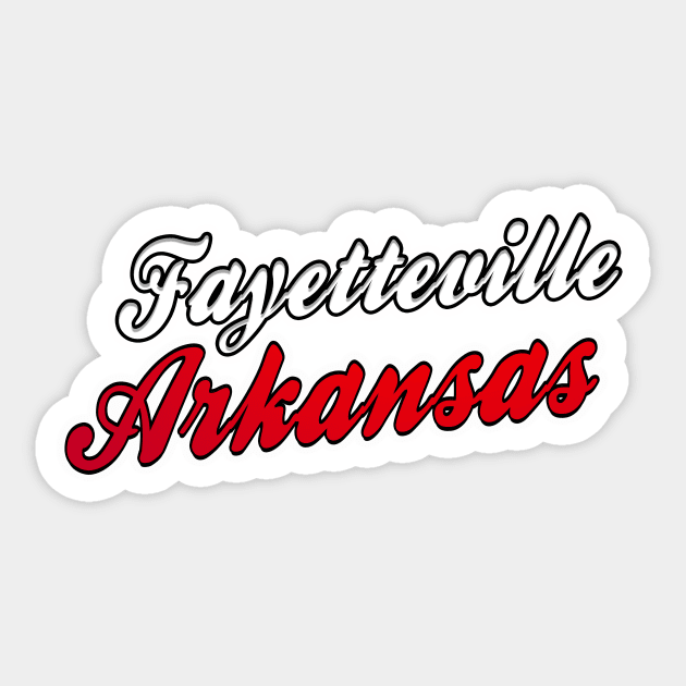 Fayetteville Arkansas Text Design Sticker by Arkansas Shop